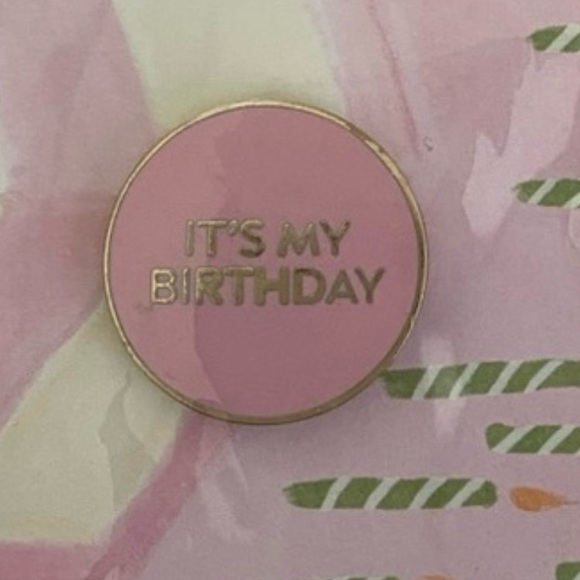 kate spade Jewelry - Kate Spade Pink Happy Birthday 🎈 pin